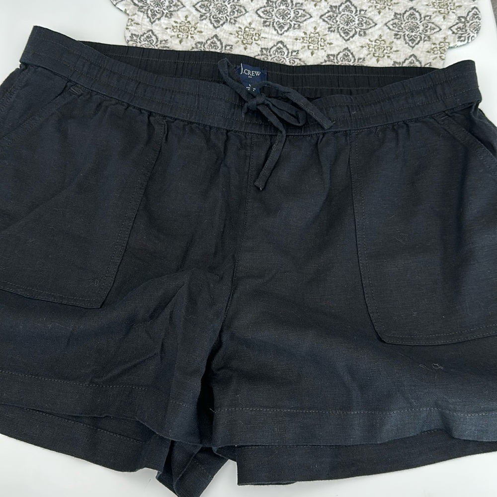 I. Crew black shorts with pockets. Brand new with tags.